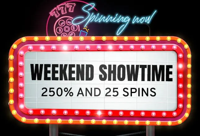 250% Weekend Bonus up to $1,500